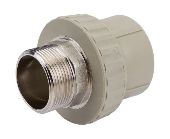 Муфта комбинированная под ключ с наружной резьбой VALFEX PP-R серая, 50 мм х1 1/2"" 10135050Г 127-0372 – изображение 5