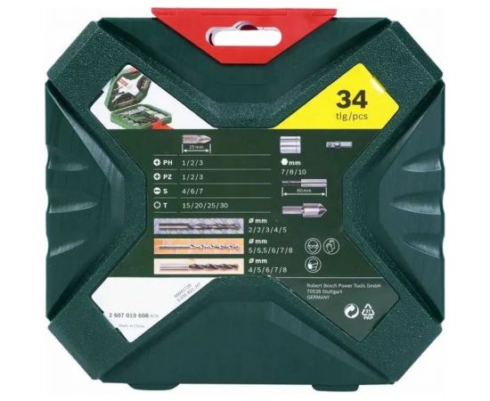 Набор бит и сверл X-Line 34 предмета Bosch 2607010608 – изображение 5