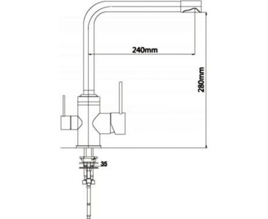 Смеситель для кухни FRAP GAPPO G4399-1 нержавеющая сталь, с выходом для питьевого фильтра 538018 – изображение 2