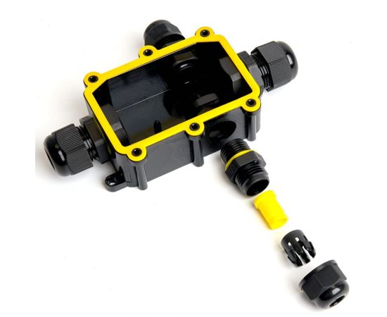 Распределительная коробка STEKKER LD524, водонепроницаемая на 4 выхода, 450V, 140x100x36, черный 49122 – изображение 8