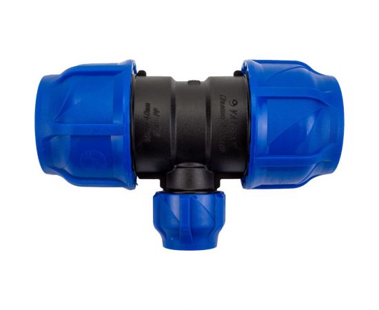 Компрессионный переходной тройник VALFEX ПНД, 40-20-40 1210012402040 