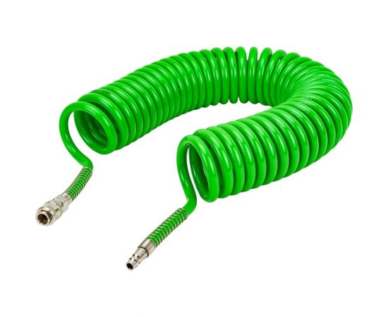 Шланг полиуретановый спиральный с быстросъемами 8/12 мм, 10 м ECO AHU-1080 