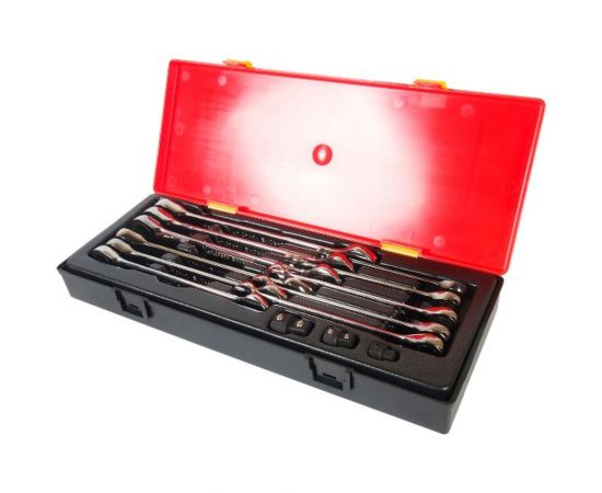 Набор комбинированных трещоточных ключей 8-19мм в кейсе 14шт JTC-K6141 