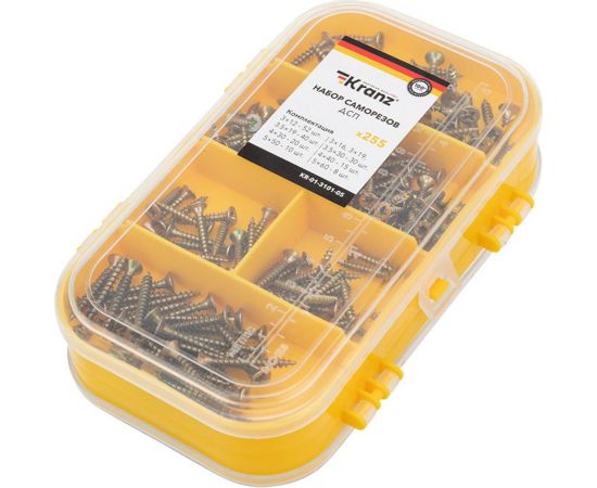 Набор саморезов для ДСП kranz 255 шт. KR-01-3101-05 