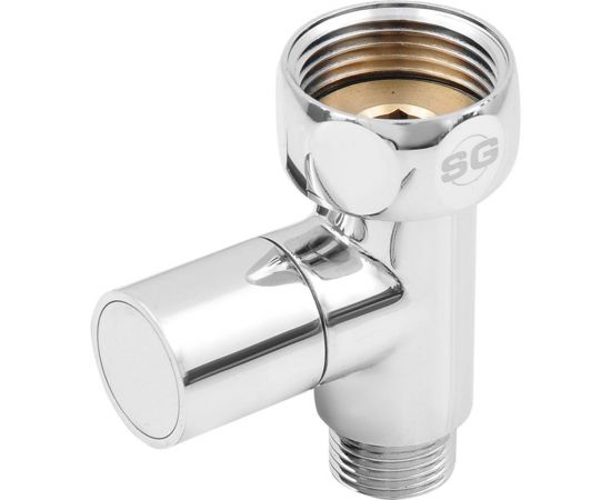 Прямой кран-вентиль SG ручка колпачок, хром, 1х3/4 г/ш, 2 шт 8831SCH0510/2 – изображение 4