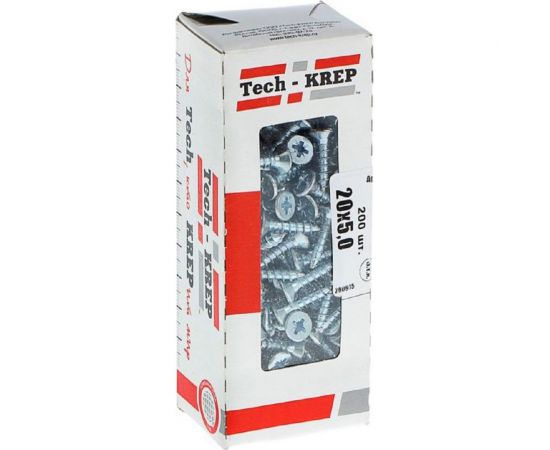Универсальный саморез Tech-Krep 20х5,0 мм 200 шт оцинкованный, коробка с окном 102195 – изображение 3