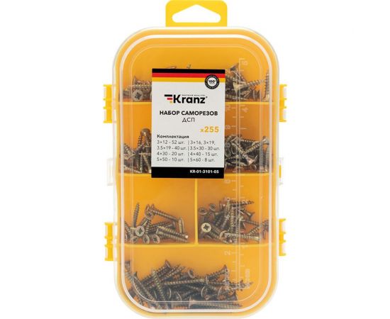Набор саморезов для ДСП kranz 255 шт. KR-01-3101-05 – изображение 8