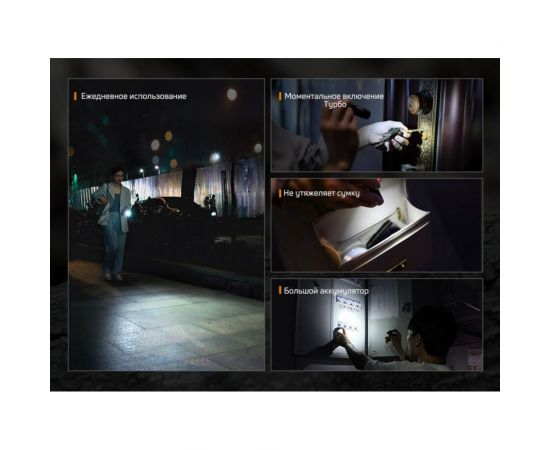 Фонарь Fenix E05R черный, E05RBL – изображение 2