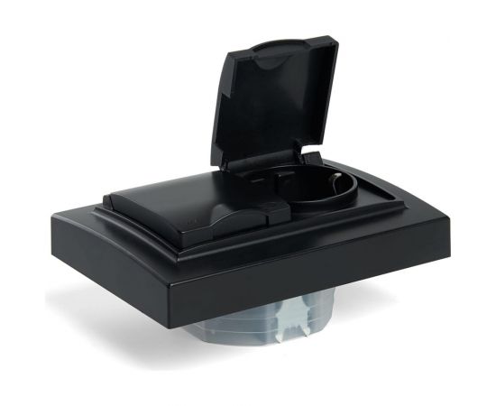 2-местная розетка STEKKER с заземлением, с крышкой, pst16-9015-03, 250В, 16а, серия эрна, черный, 49138 – изображение 7