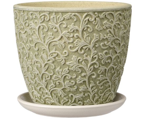 Горшок ООО КОМПОЗИТ Орнамент оливковый бутон №3. КБ-Б3-156-48 