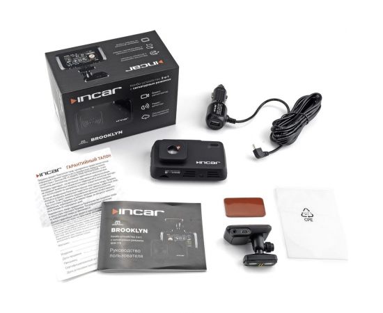 Комбо-устройство INCAR Brooklyn/GPS сигнатурный радар-детектор, видеорегистратор, доп. камера SDR-170 – изображение 8