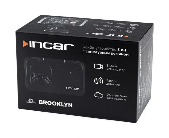 Комбо-устройство INCAR Brooklyn/GPS сигнатурный радар-детектор, видеорегистратор, доп. камера SDR-170 – изображение 4