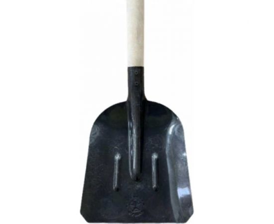 Совковая лопата Berhau рельсовая сталь, 290x235 мм, с ребрами жесткости, деревянный черенок 100953 – изображение 4