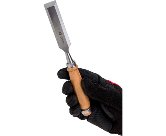 Набор стамесок СПЕЦ НСД-4Д, дерев. рукоять, 4 шт, сталь HCS СПЕЦ-3382 – изображение 2