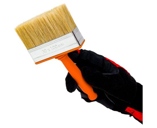 Кисть-макловица Петрович П065-310 30х100 мм, светлая натуральная щетина, пластиковая ручка 4100000271 – изображение 5