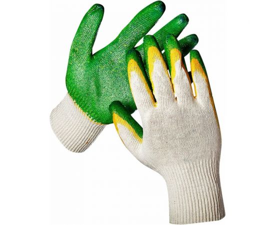 Перчатки с двойным латексным обливом DINFIX ЛЮКС 13 класс, хб, 300шт 00-00002777 