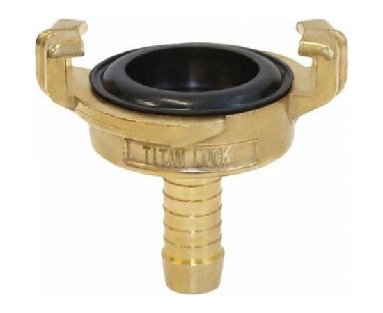 Универсальное соединение для воды TITAN LOCK NEPTUN (GEKA) с концом под рукав, 1 1/4"" (32мм), латунь, TLNPH1.1/4-BR 