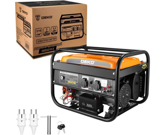 Бензиновый генератор DEKO dkeg210-e, 3.2 квт, электростартер 065-1085-1 