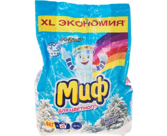 Стиральный порошок-автомат МИФ 4 кг 3 в 1 Свежий цвет MS-81583939 603852 – изображение 4