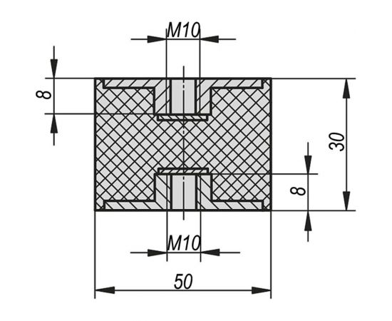 Резинометаллический буфер KIPP K1320.05003055 – изображение 2