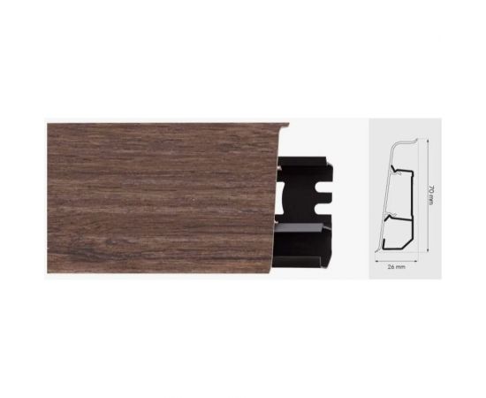 Плинтус Arbiton Indo 140 Дуб Тасманский, 2500x70x26 мм 391543 – изображение 2