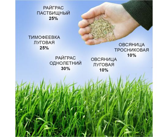 Семена газона Зри в корень Универсальный 10 кг 4650243008828 – изображение 2