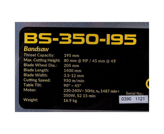 Ленточная пила Zitrek ВS-350-195 067-1030 – изображение 3