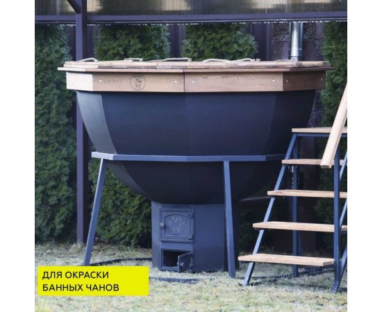 Термостойкая краска для металла, печей, мангалов, радиаторов, дымоходов, суппортов Certa до 800 градусов, черный RAL 9004, 25 кг CPR0000325 – изображение 3