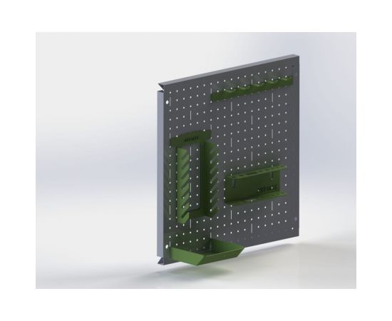 Металлическая перфопанель ООО Металекс Metalex 500x500 мм, серая, с комплектом аксессуаров PRSA5050 