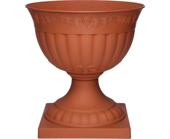 Вазон Эльфпласт Флора 25х25 см, 4 л, терракотовый 032217 