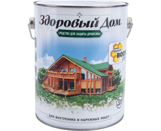 Деревозащитное средство Здоровый Дом еловая зелень 3 л 90000857576 