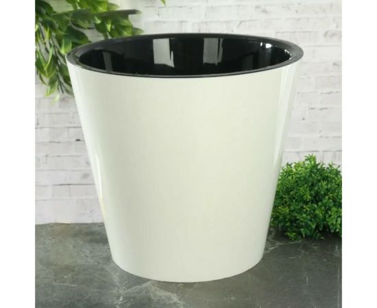 Горшок для цветов Idiland rosemary диам. 330 мм, 16 л, с дренажной вставкой, на колесиках, белый 692216004БЛ 