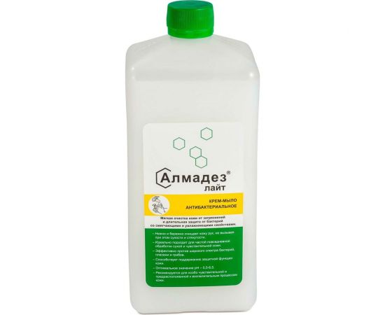 Антибактериальное мыло-крем АЛМАДЕЗ Лайт 1 л крышка МАЛ-03 