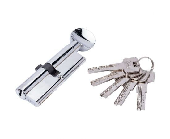 Цилиндровый механизм Вантаж 5 ключей, хром ZС90,45Cx45 СР 