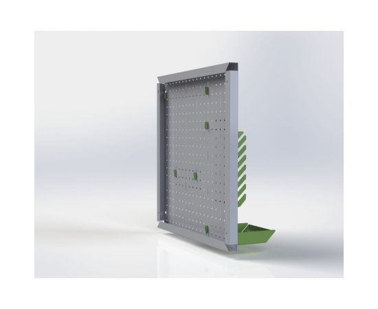 Металлическая перфопанель ООО Металекс Metalex 500x500 мм, серая, с комплектом аксессуаров PRSA5050 – изображение 2