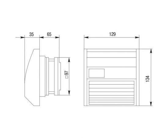 Вентилятор с фильтром IEK 21 куб.м./час IP55 YCE-FF-021-55 – изображение 2