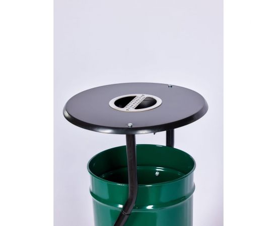 Металлическая уличная урна ПРОФМЕТСТИЛЬ зеленая, с пепельницей 600 – изображение 2