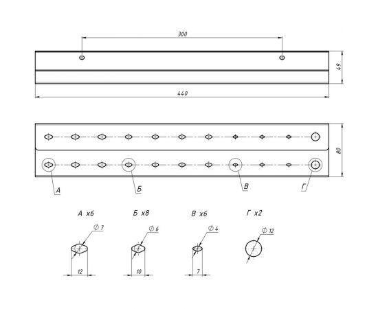 Настенный держатель-органайзер отверток EMBODIMENT двухуровневый, черный EMB-WOSC-DW-B – изображение 4