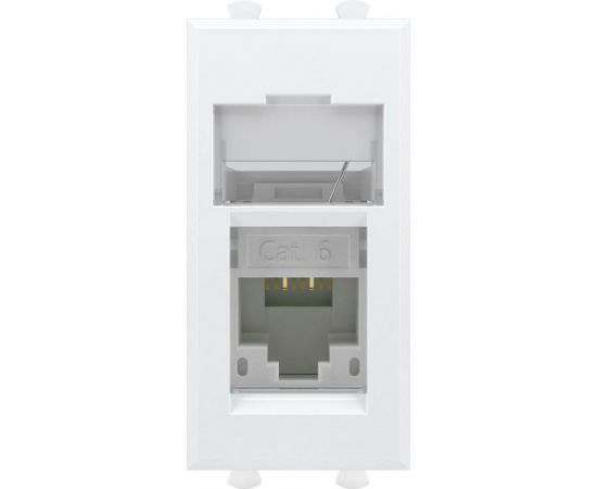 Компьютерная модульная розетка DKC 1 модуль Avanti "Белое облако" RJ-45 категории 6 4400291 