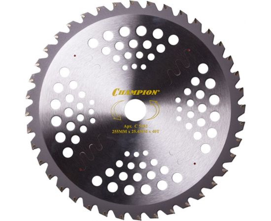 Нож с зубцами из твердого сплава Ninja (40 зубьев, 255х25,4 мм) CHAMPION C5182 