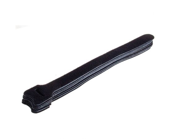 Хомут для кабеля Hyperline WASN-180-BK-10 липучка, 180x15 мм, черный, 10 штук 397495 – изображение 4