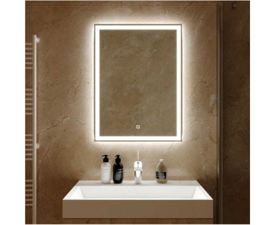 Зеркало MIXLINE ""Норма-Лайт"" 600x800 ШВ алюминиевый профиль, сенсорный выключатель, светодиодная подсветка 550407 – изображение 5