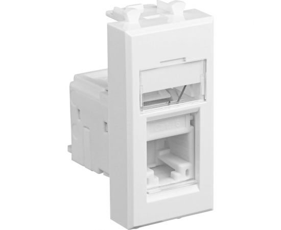 Компьютерная модульная розетка DKC 1 модуль Avanti "Белое облако" RJ-45 категории 6 4400291 – изображение 5