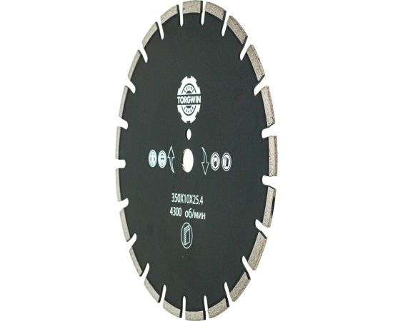 Алмазный диск сегментный по асфальту 350х10х25.4 мм TORGWIN T225898 – изображение 5