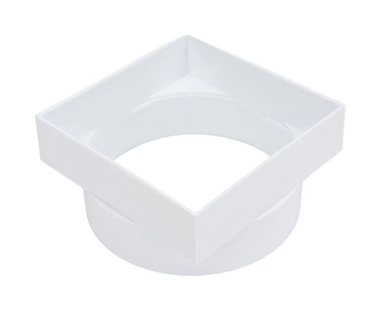 Переход с квадрата на круг 90/100 мм, белый Эвент Переход 90/100 – изображение 4