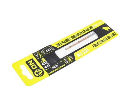 Сверло по металлу HSS TIN 3x61 мм, нитридтитановое покрытие On 14-21-030 – изображение 3