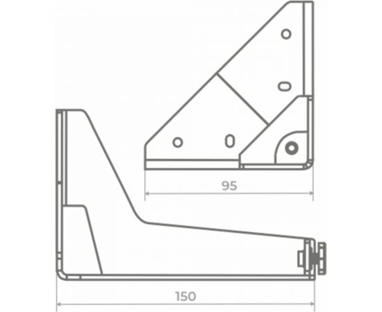 Регулируемая опора для мебели JET 026 H-150 мм, сталь, графит F026S.150GF99 – изображение 2