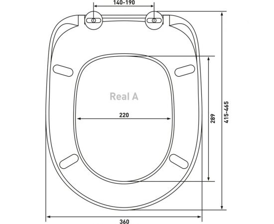Сиденье дюропласт Berges Real A крепление универсальное, металл 010301 527216 – изображение 2
