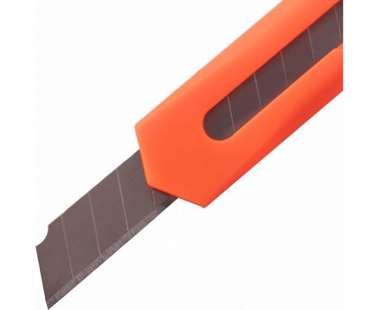 Нож 9 мм, фиксатор, цвет корпуса ассорти, упаковка с европодвесом, BRAUBERG 230914 – изображение 5