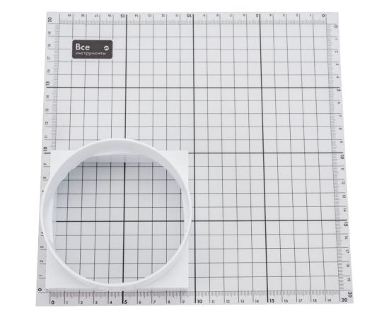 Переход с квадрата на круг 90/100 мм, белый Эвент Переход 90/100 – изображение 3